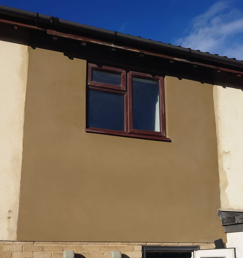 REndered exterior wall of house